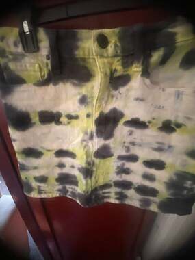 Hudson Los Angeles Tie Dye Denim Mini Skirt Size 28